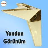 Kale Lüks Mobilya Kanepe Sehpa Tv Ünitesi Koltuk Ayağı 12 Cm Altın Gold Baza Ayakları - 7