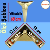 Kale Lüks Mobilya Kanepe Tv Ünitesi Koltuk Ayağı 18 Cm Altın Gold Konsol Ayakları - 4