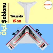 Kale Lüks Mobilya Kanepe Koltuk Tv Ünitesi Ayağı 15 Cm Beyaz Ayakları - 4