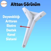 Kale Lüks Mobilya Kanepe Tv Ünitesi Koltuk Ayağı 23 Cm Beyaz Konsol Ayakları - 5