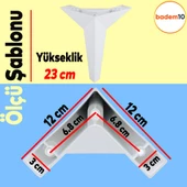 Kale Lüks Mobilya Kanepe Tv Ünitesi Koltuk Ayağı 23 Cm Beyaz Konsol Ayakları - 4