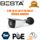4K 5 MP 1440P 42 IR LED IP POE BULLET GÜVENLİK KAMERASI KD-1436 - 1