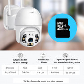 2 MP DIŞ MEKAN WİRELESS KABLOSUZ PTZ GÜVENLİK KAMERASI KD-1701 - 1
