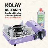 Orcamp Tekli Portatif Ocak Mini Mor Plastik Çantalı CK-506 - 3