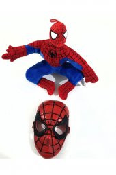 Kaliteli İthal Kumaş Peluş Spiderman Ve Işıklı Örümcek Adam Maskesi - 1