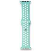 Apple Watch 38-40mm Silikon Kayış - Su Yeşili / Beyaz thumbnail 2