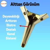 Kale Lüks Mobilya Kanepe Tv Ünitesi Koltuk Ayağı 23 Cm Altın Gold Konsol Ayakları - 5
