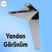 Kale Lüks Mobilya Kanepe Tv Ünitesi Koltuk Ayağı 18 Cm Krom Renk Konsol Ayakları - 7