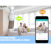 2 MP 1080P Kablosuz Ampul Kamera Xmeye KD-3608 - 1