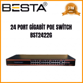 BESTA 24 PORT GİGABİT POE SWİTCH 10/100/1000 Mbps BST2422G - 1
