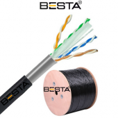 BESTA CAT6 500MT 23AWG OUTDOOR SİYAH IP KAMERA KABLOSU - 1