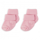 Novibaby 2li Bambu Bebek Çorap I Baby Pink I 0-6 ay I Pembe Yenidoğan Bebek Çorabı - 1