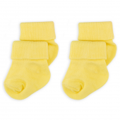 Novibaby 2li Bambu Bebek Çorap I Lemon I 0-6 ay I Sarı Yenidoğan Bebek Çorabı - 1