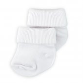 Novibaby 2li Bambu Bebek Çorap I Snow White I 0-6 ay I Beyaz Yenidoğan Bebek Çorabı - 2