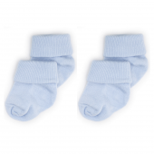 Novibaby 2li Bambu Bebek Çorap I Dusty Blue I 0-6 ay I Mavi Yenidoğan Bebek Çorabı - 1