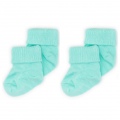 Novibaby 2li Bambu Bebek Çorap I Sea Green I 0-6 ay I Mint Yenidoğan Bebek Çorabı - 1