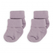 Novibaby 2li Bambu Bebek Çorap I Purple I 0-6 ay I Lila Yenidoğan Bebek Çorabı - 1