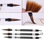 Valkyrie 6 Adet Su Hazneli Pistonlu Kaligrafi Boya Fırça Seti Suluboya Kalemi - 6