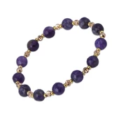 Fasetli Dorikalı Ametist Taşı Kadın Bileklik - 1