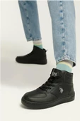 U.S. Polo Assn. ARISTO HI PU GSN 3FX Unisex Sneaker Ayakkabı Siyah 36-40 - 2