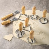 Desenli Hamur Kesici Ravioli Hamur Kesme Aparatı Pratik Ahşap Saplı Hamur şekillendirici - 3