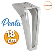 Penta Lüks Mobilya Kanepe Tv Ünitesi Koltuk Ayağı 18 Cm Krom Renk Konsol Ayakları - 1