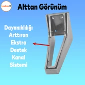 Penta Lüks Mobilya Kanepe Sehpa Tv Ünitesi Koltuk Ayağı 15 Cm Plastik Krom Renk Baza Ayakları - 6