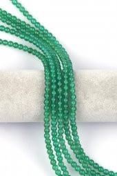 Yeşil Akik Doğal Taş Dizi 6 mm Küre Kesim thumbnail 1