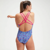 SPEEDO KADIN YÜZÜCÜ MAYOSU ALOV DIGI STARBK 1PC AF BLUE/PINK 8-1284215174 YZM thumbnail 3