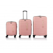 Hotowa Gold PP Valiz 8010 Pembe TSA Kilitli Üçlü Set - 2