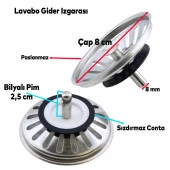 Lüks Çöpmak Körüklü Evye Lavabo Sifonu Gider Borusu Akordiyon Plastik Geniş Kafa Paslanmaz 30 -75 cm - 2