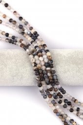 Açık Gri Akik Doğal Taş Dizi 6 mm Küre Kesim thumbnail 1