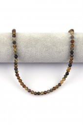 Koyu Yeşil Akik Doğal Taş Dizi 6 mm Küre Kesim thumbnail 2