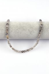 Gri Akik Doğal Taş Dizi 6 mm Küre Kesim thumbnail 2