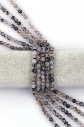 Gri Akik Doğal Taş Dizi 6 mm Küre Kesim thumbnail 1