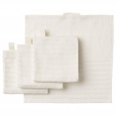 4 Adet Banyo-Mutfak El Havlusu Beyaz Renk MeridyenDukkan 30x30 cm, 4 Lü - 1