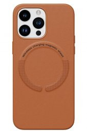 İphone 13 Pro - Magsafe - Deri - Leather Case - Magnetic - 1