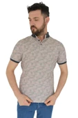 Erkek Polo Yaka Dijital Baskılı Tişört Waffle 2373 BGL-ST02795 thumbnail 2
