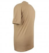 Büyük Beden Erkek Tişört Polo Yaka Düz Pike Bej 100 Pamuk - 3