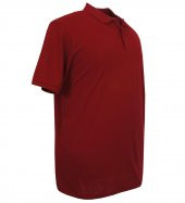 Büyük Beden Erkek Tişört Polo Yaka Düz Pike Bordo - 2