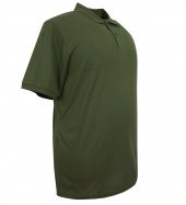 Büyük Beden Erkek Tişört Polo Yaka Düz Pike Haki - 2