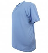 Büyük Beden Erkek Tişört Polo Yaka Düz Pike Mavi - 3