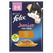 Purina felix tavuklu junior yavru kedi ıslak maması 85gr x 13 adet kedi yaş mama kedi pouch konserve - 2