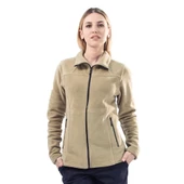 Şensel, Kadın Polar Mont, Bej -99E311- Cepli, Fermuarlı, Outdoor - 1