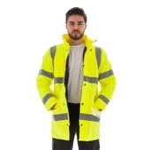 Yüksek Görünürlüklü Reflektörlü Kaban, Fosforlu Sarı -61E366- - 7