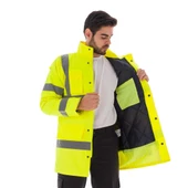 Yüksek Görünürlüklü Reflektörlü Kaban, Fosforlu Sarı -61E366- - 6