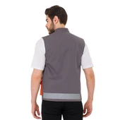Şensel, Reflektörlü Çok Cepli Yelek, Gri-Turuncu -118E1332- - 4