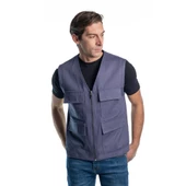 Şensel, Yelek, Gri -118E932- Dört Cepli Yelek-Yazlık Yelek - 1