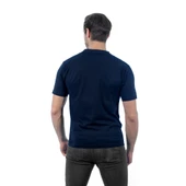 Sıfır Yaka Tişört, Lacivert -112E245- Bisiklet Yaka T-shirt - 2