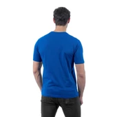 Sıfır Yaka Tişört, Saks Mavi -112E741- Bisiklet Yaka Tshirt - 2